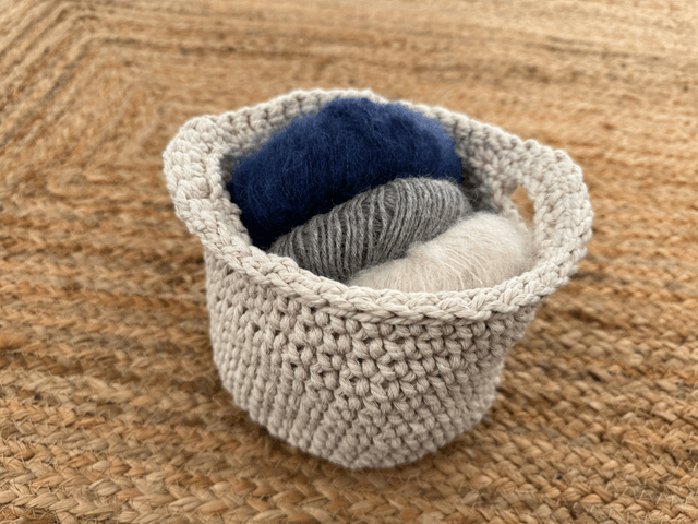 Petit panier en crochet 