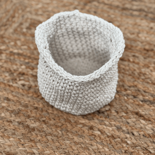 Petit panier en crochet 